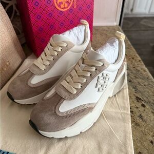 Tory Burch T Monogram Good Luck Trainer Lightweight Fashion Sneaker